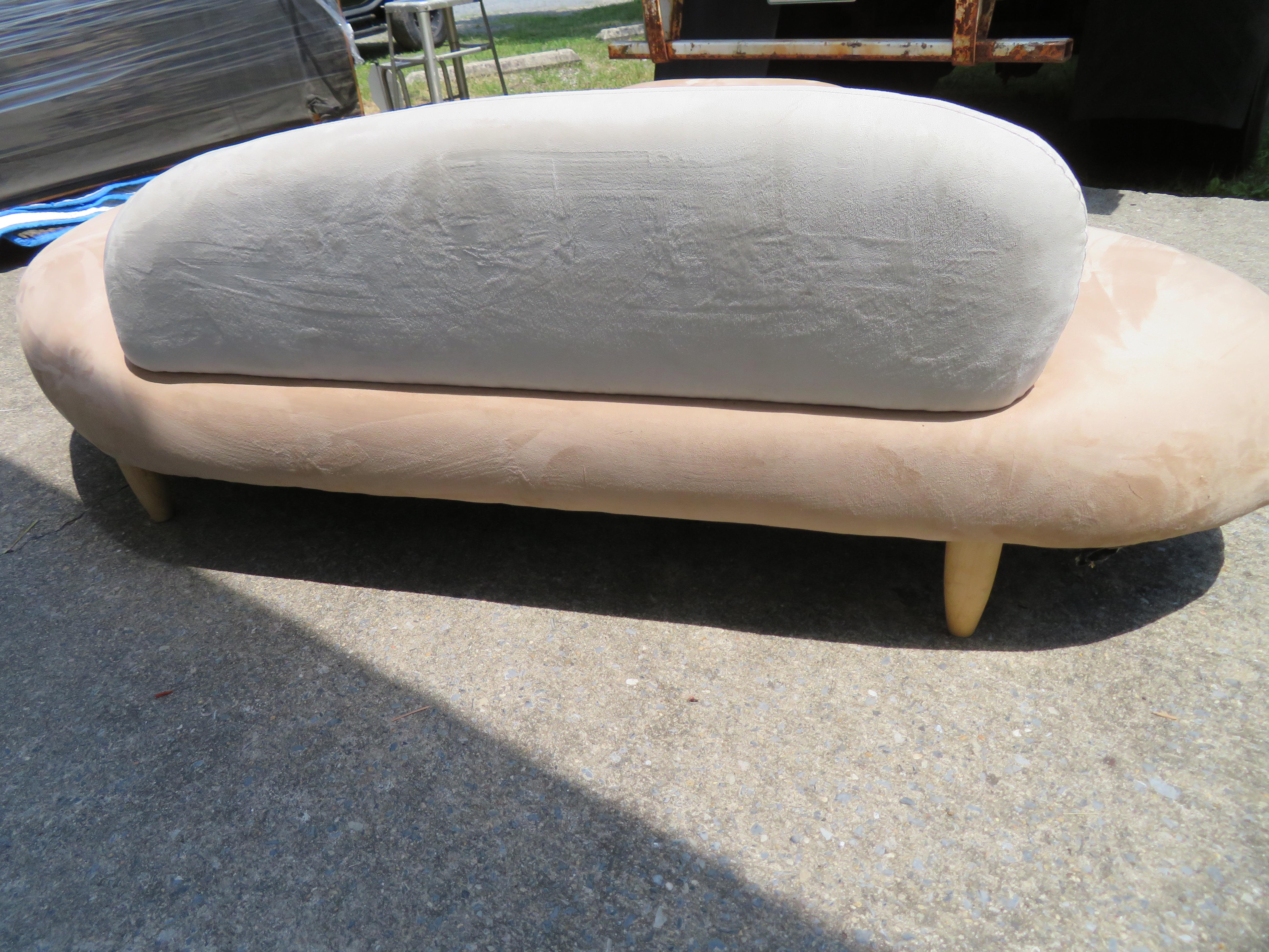 Late 20th Century Gorgeous Noguchi Style Sculptural Free-Form Cloud Sofa and Ottoman