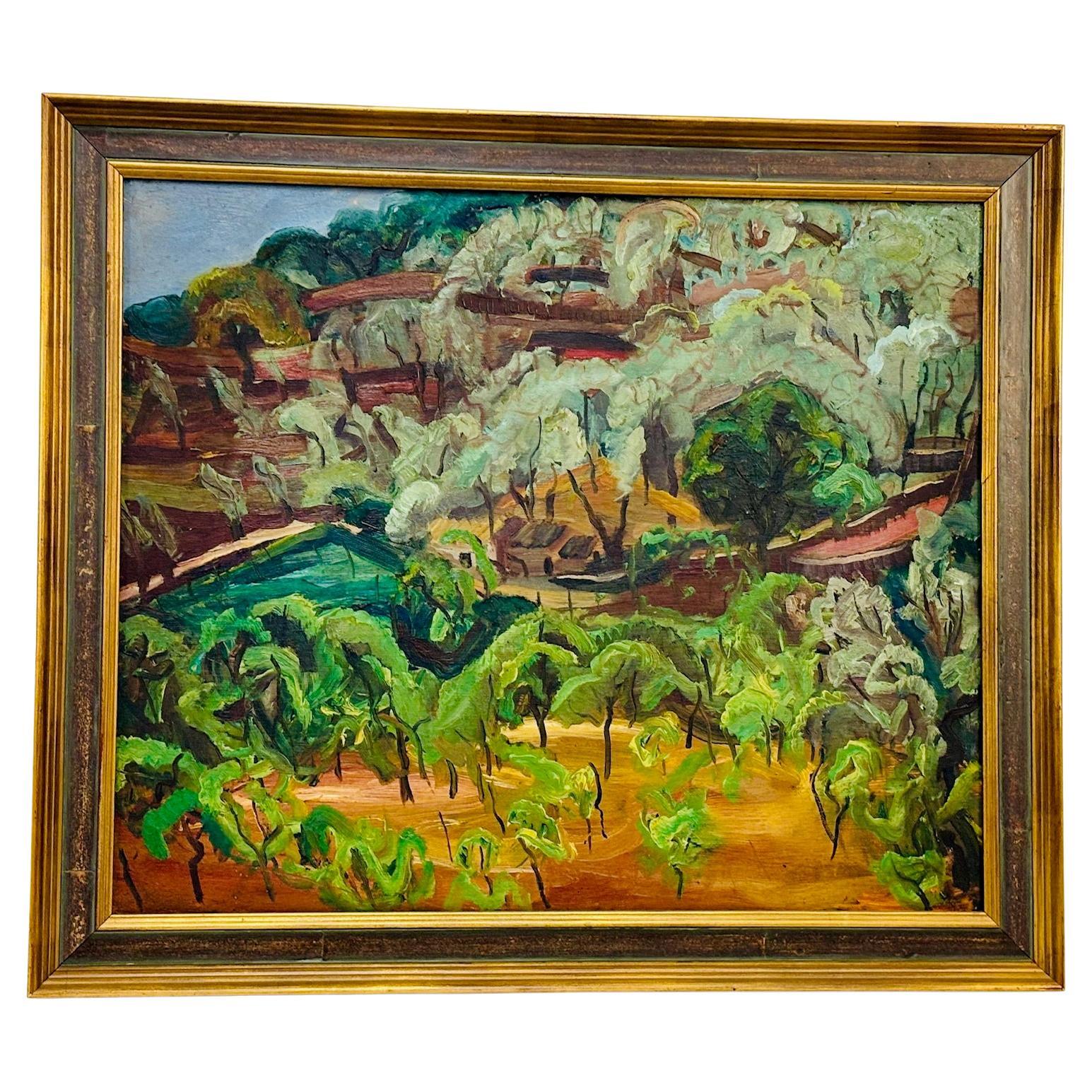 Splendido dipinto ad olio di Lucie Bayard