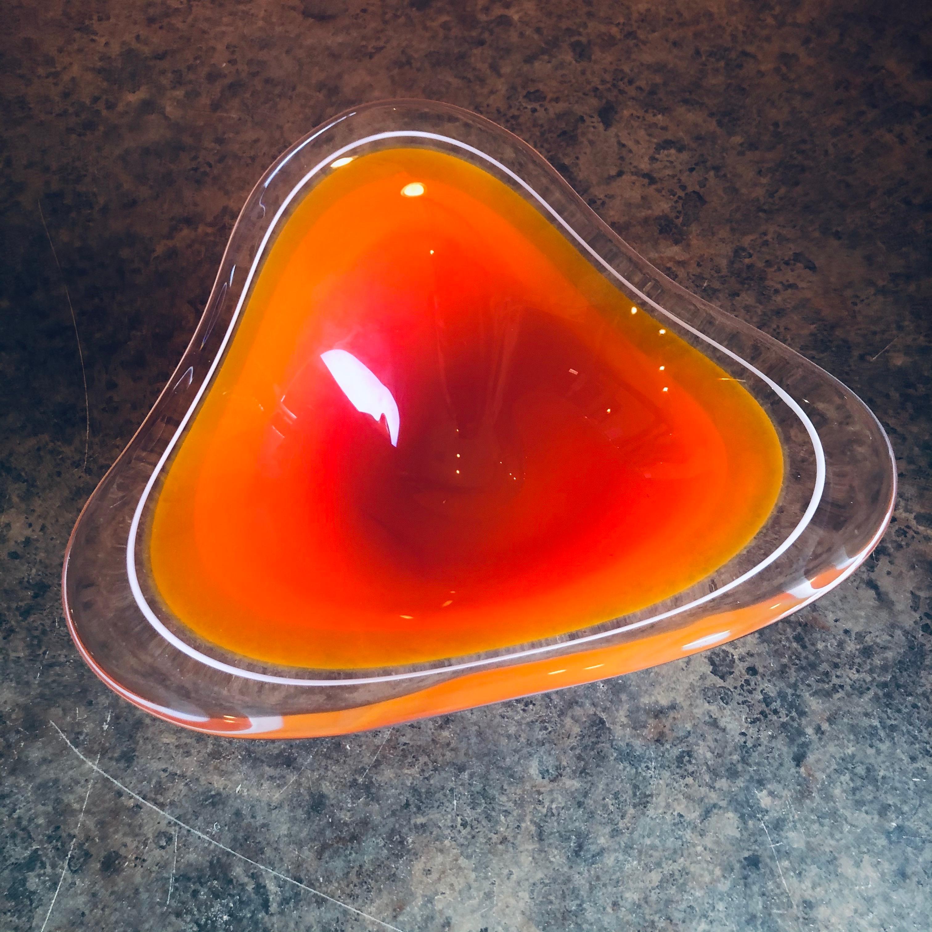 orange glass bowl