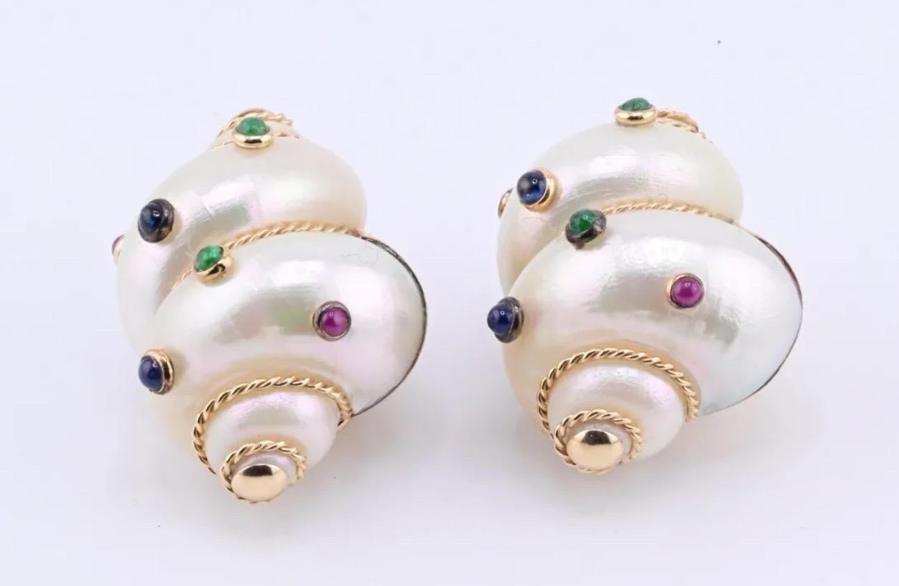 seaman schepps shell earrings