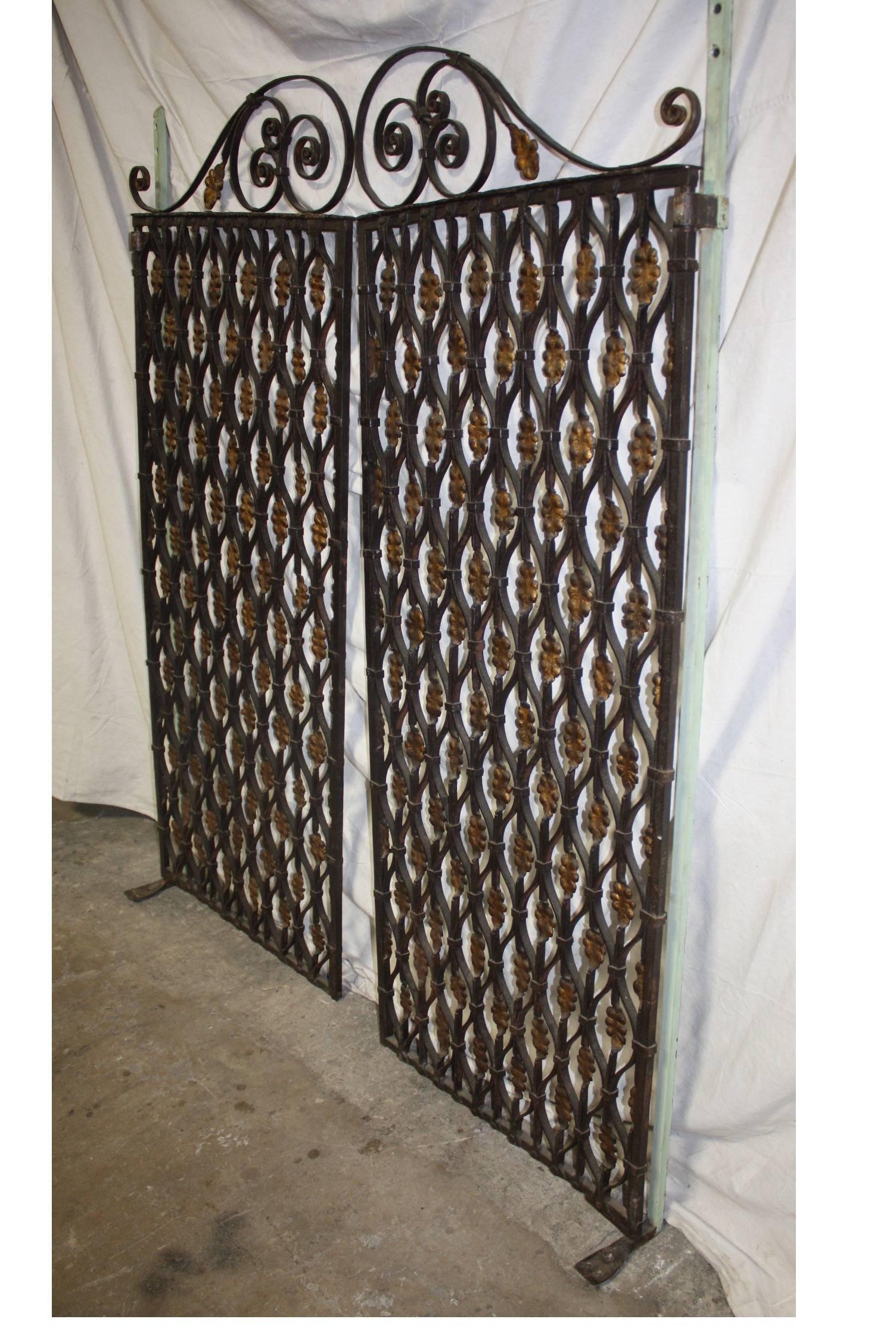 Gorgeous Pair of 18th Century French Iron Gates For Sale 1