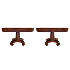 Splendida coppia di tavoli da console stile impero americano