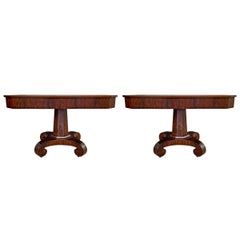 Gorgeous Pair of American Empire Console Tables