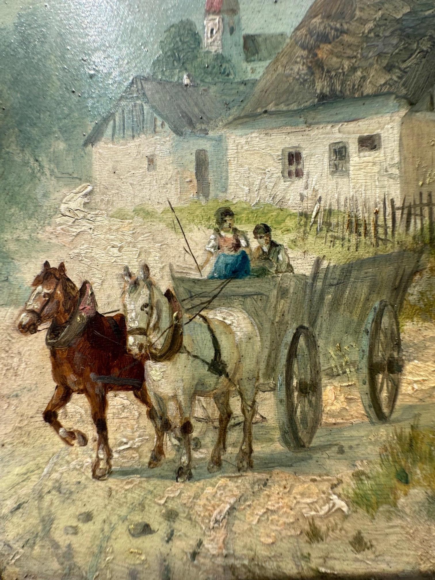 Splendida coppia di dipinti antichi austriaci di L. Burger in vendita 5