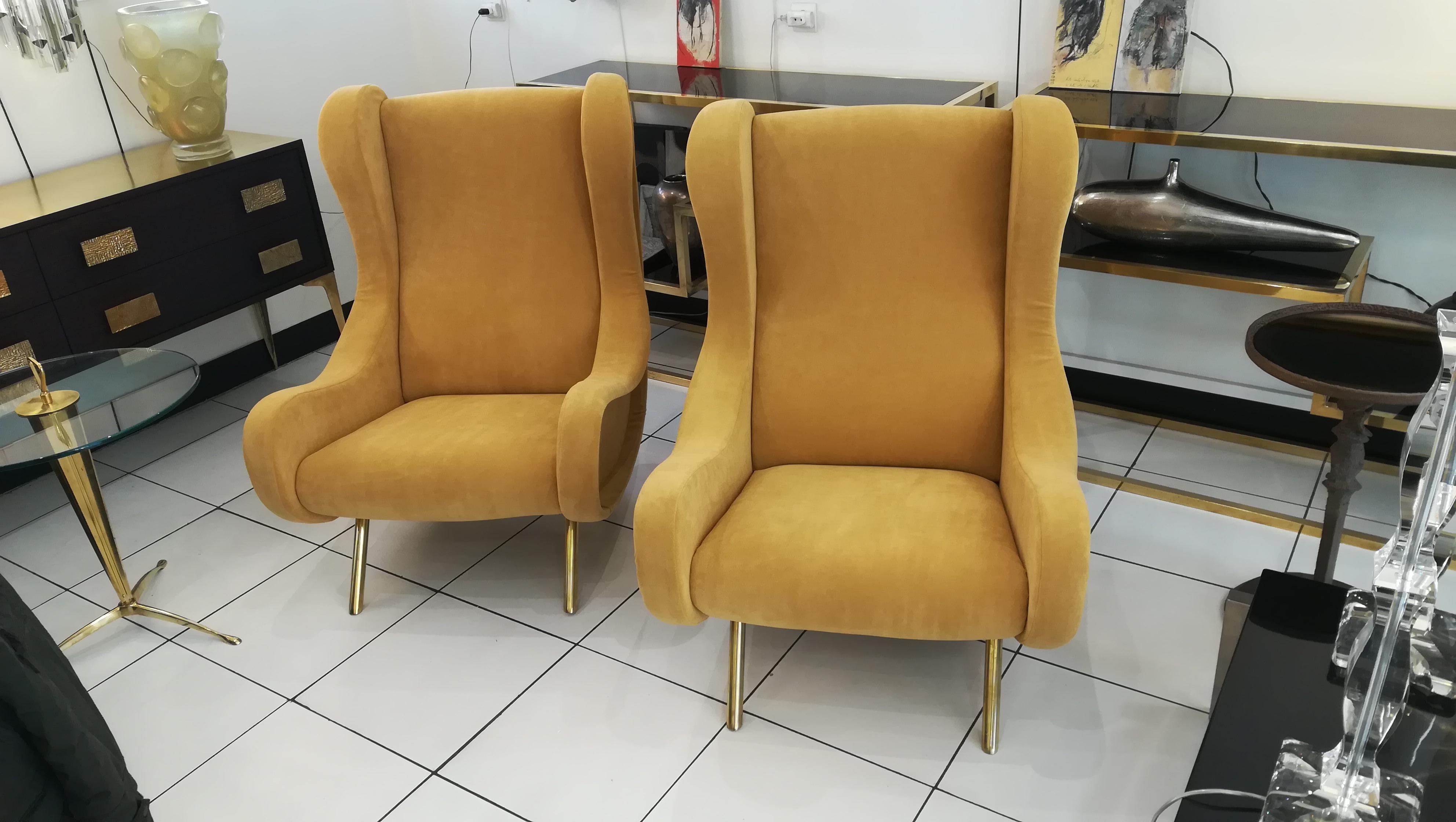 Gorgeous Pair of Armchairs in the Style of Marco Zanuso, circa 1960 In Excellent Condition In Saint-Ouen, FR