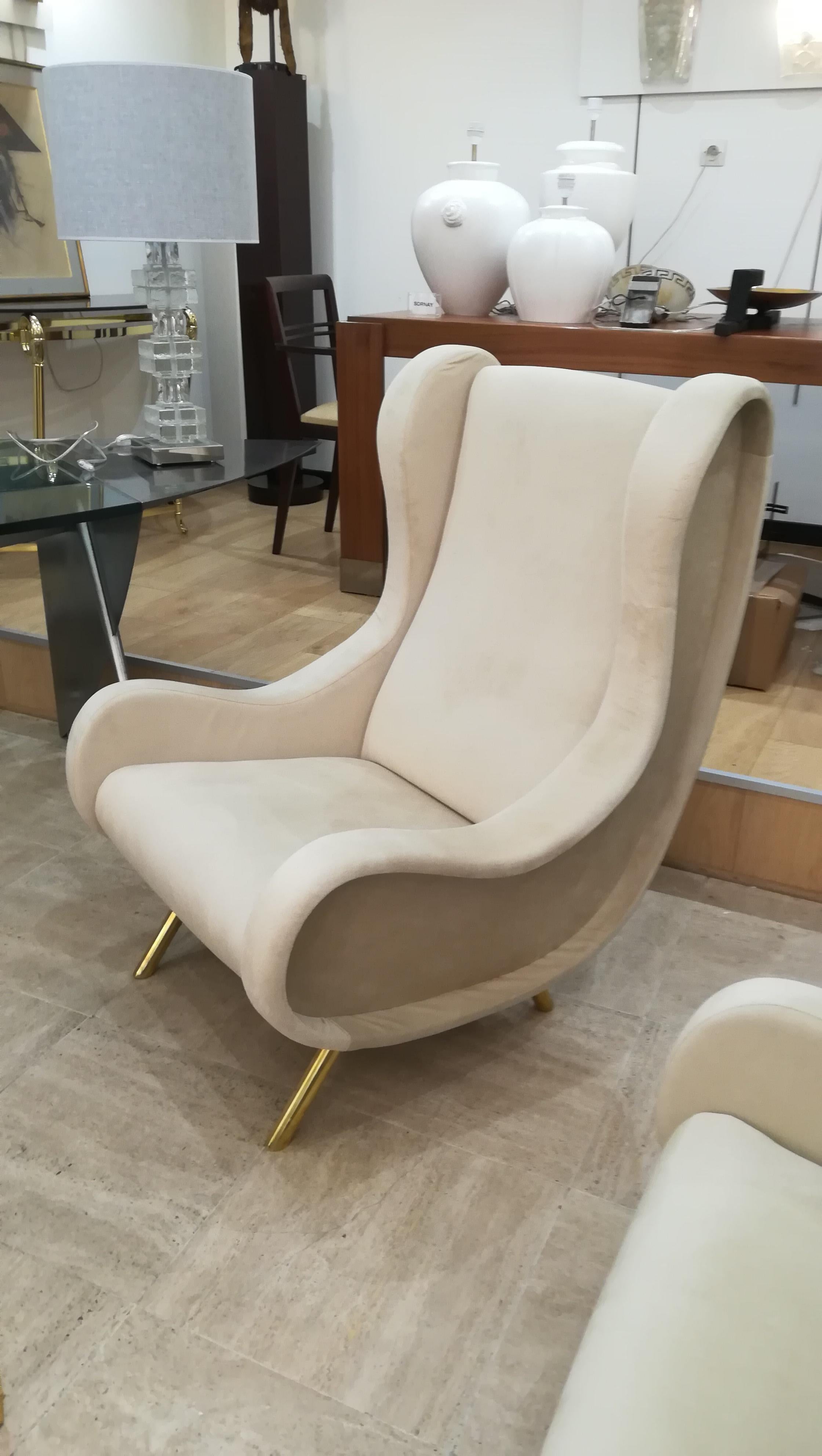 Mid-20th Century Gorgeous Pair of Armchairs in the Style of Marco Zanuso, circa 1960