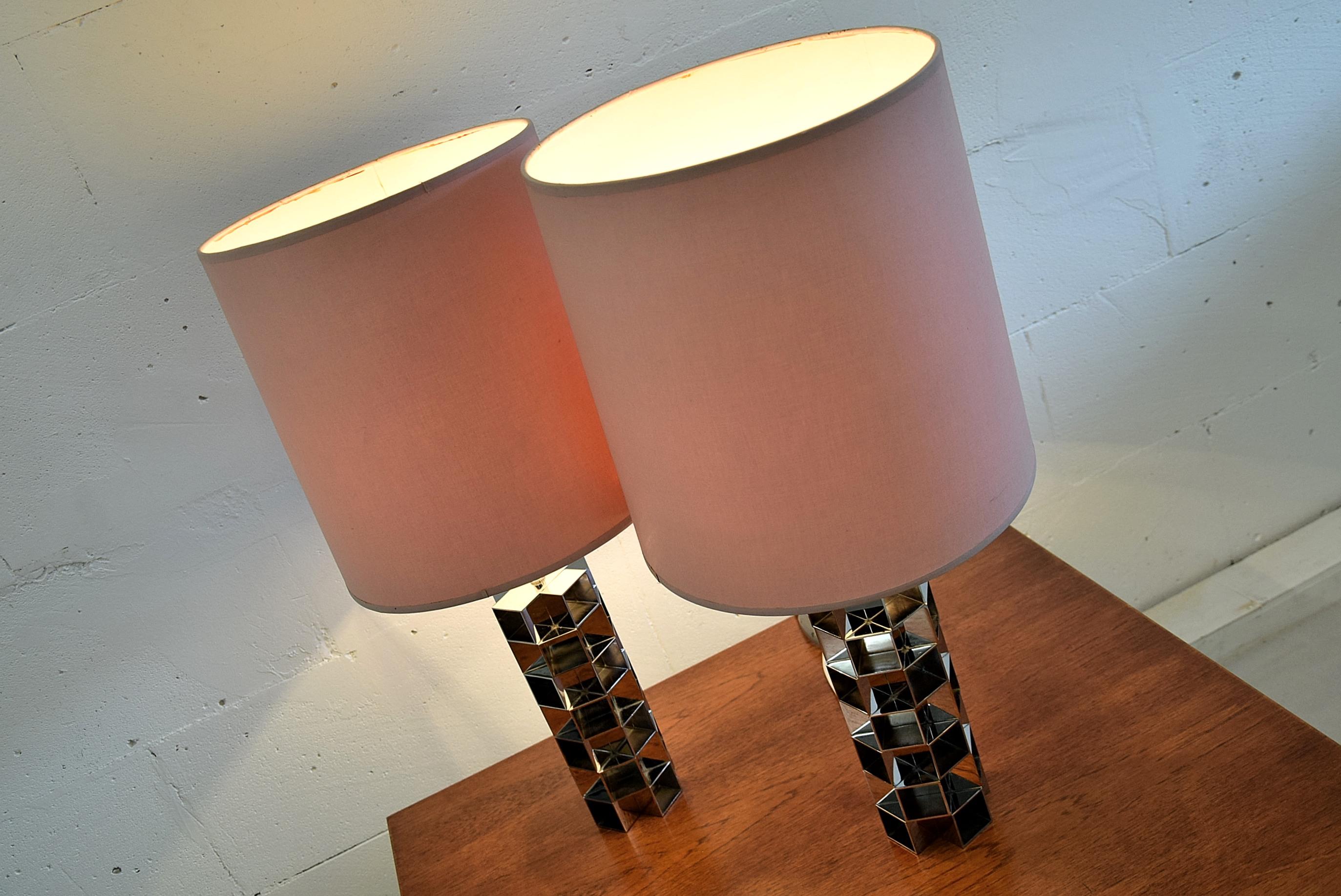 French Gorgeous Pair of Hollywood Regency Table Lamps For Sale