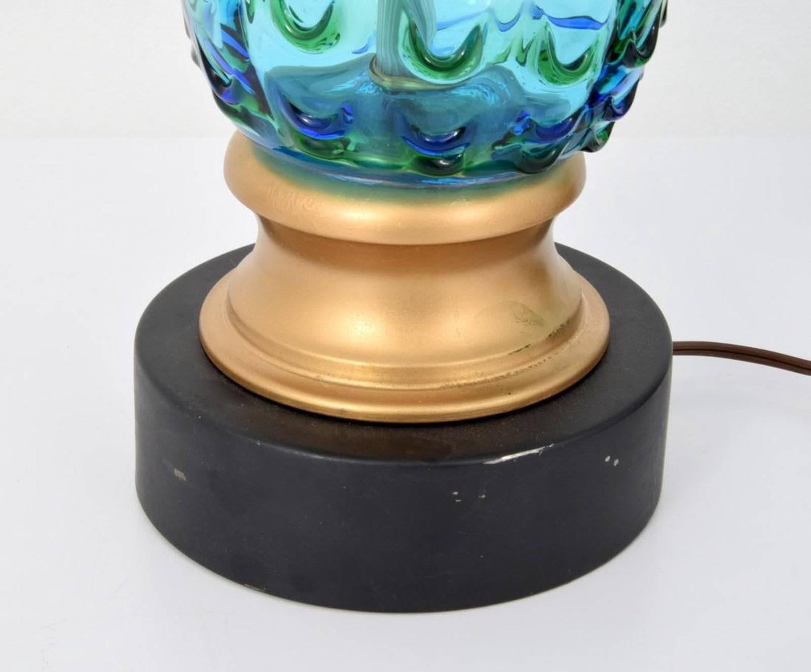 Gorgeous Pair of Marbro Lamp Company Murano Lamps, 1955, Italy In Good Condition In Miami, FL