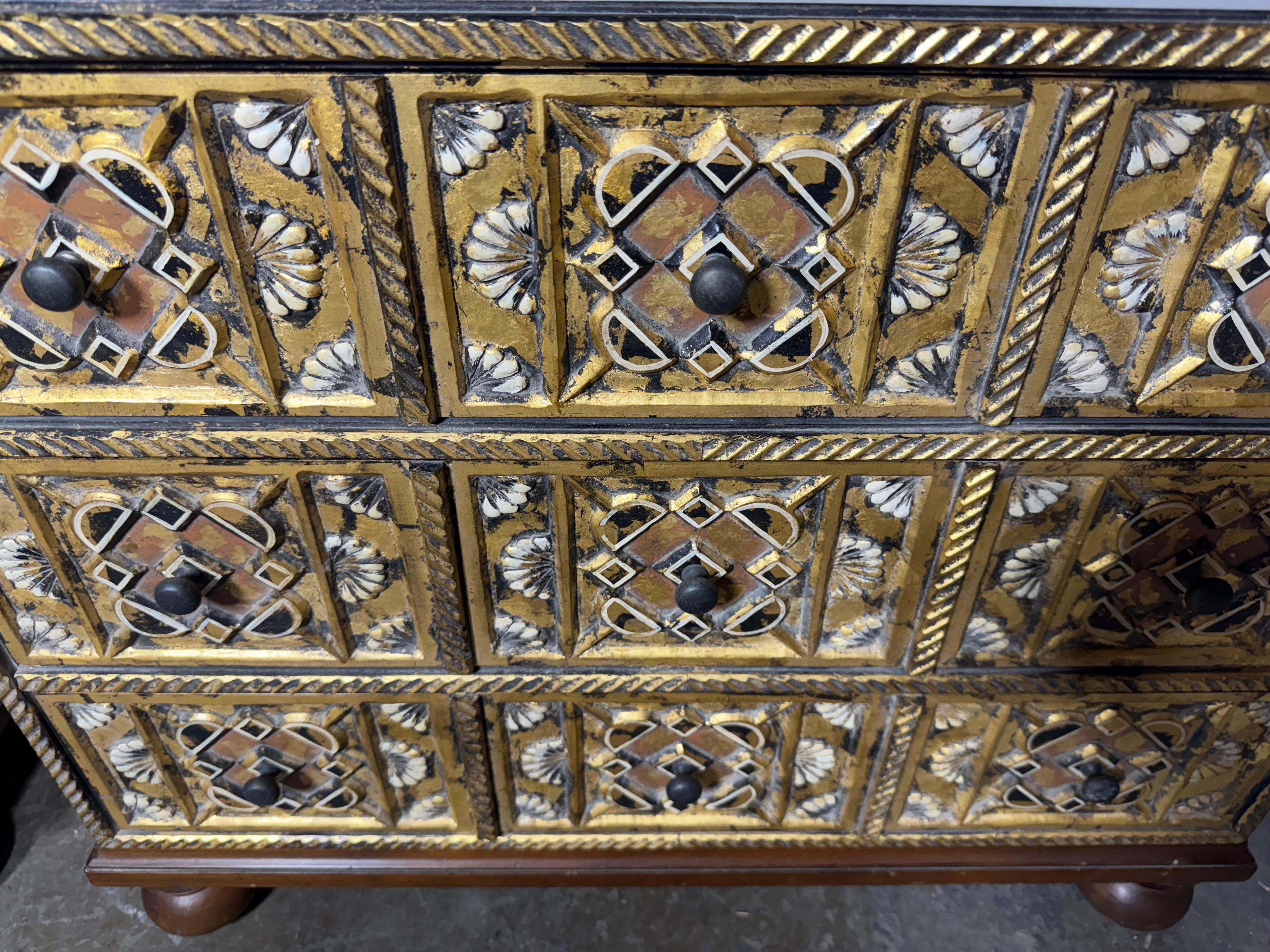 Mid-Century Modern Gorgeous Pair of Mediterranean Treasure Chests by John Widdicomb, circa 1965 For Sale