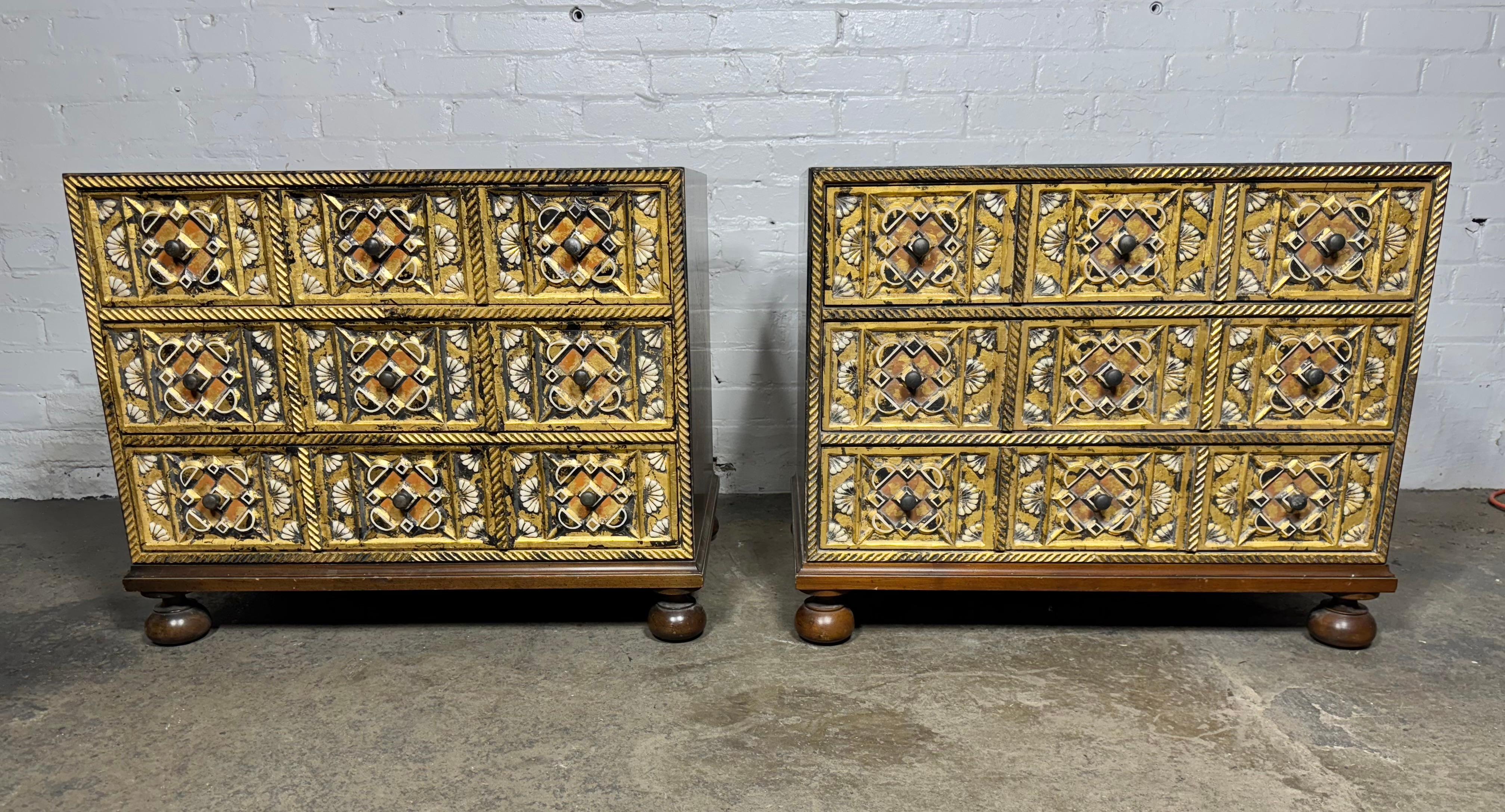 Gorgeous Pair of Mediterranean Treasure Chests by John Widdicomb, circa 1965 For Sale 1