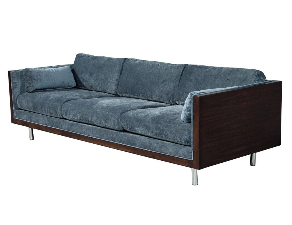 Upholstery Gorgeous Pair of Milo Baughman Sofas Beautifully Restored by Carrocel