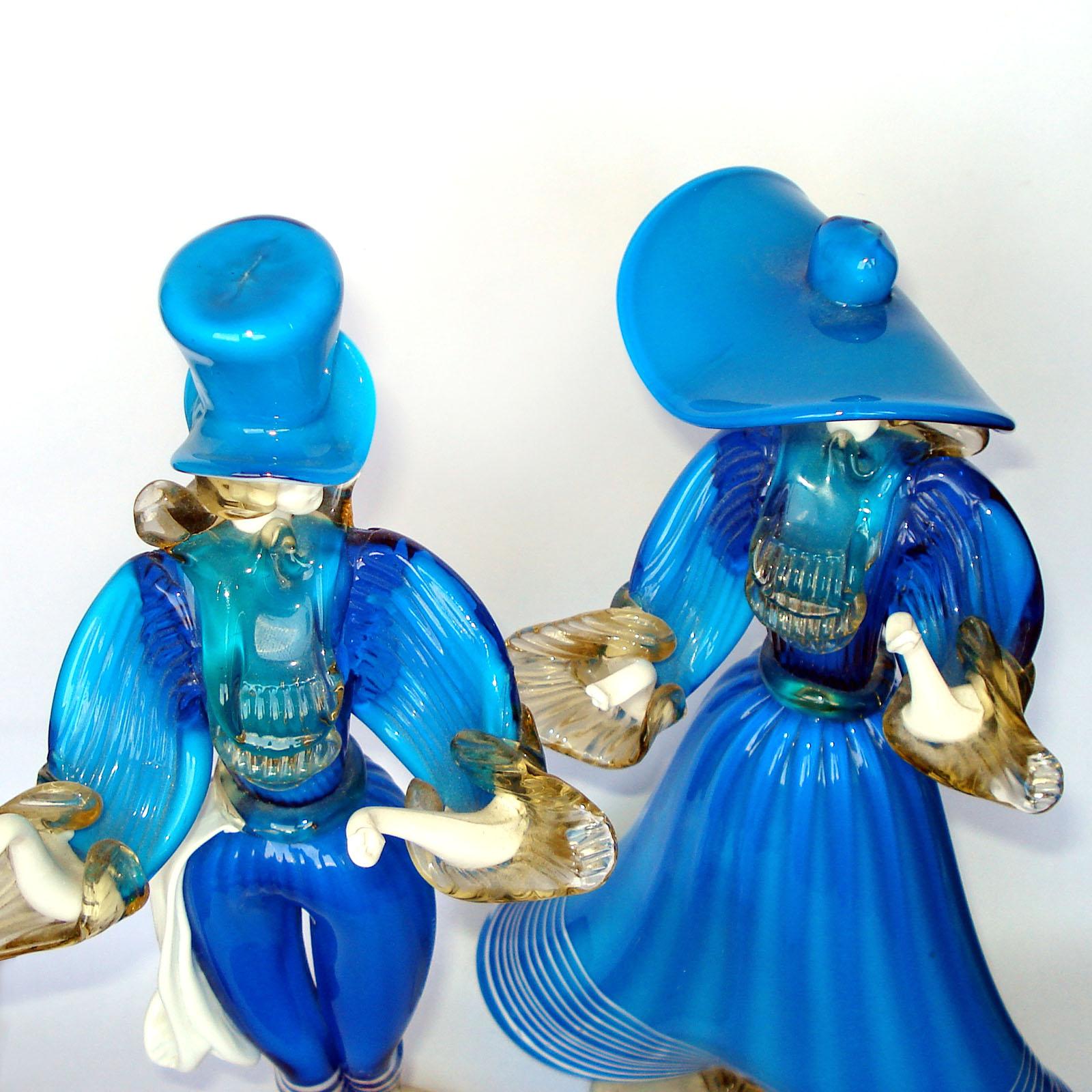 Gorgeous Pair of Murano Glass Dancing Couple 3