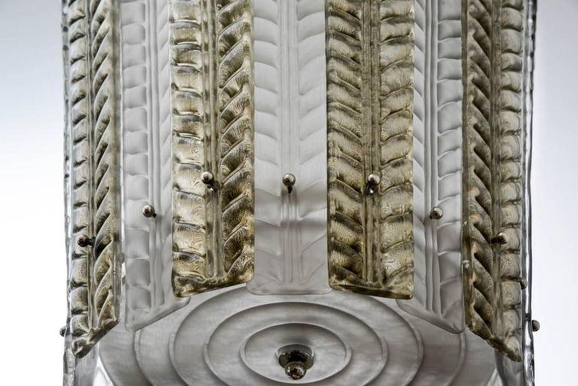 Splendida coppia di lanterne in vetro di Murano in vendita 1