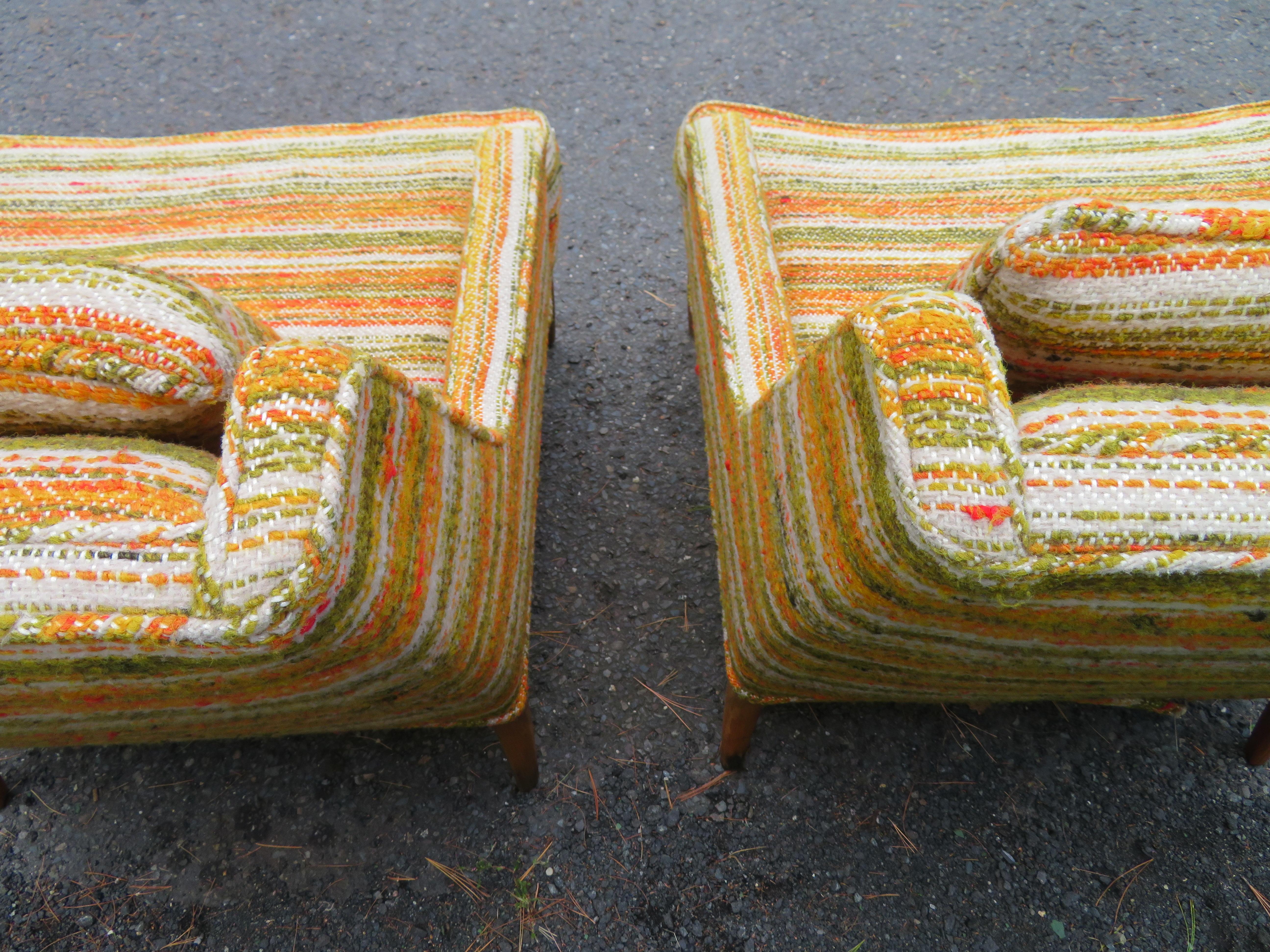 Gorgeous Pair of Tomlinson Sophisticate Lounge Chairs Mid-Century Modern 4