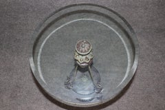 Splendida coppia di Tavoli Gueridons circolari in bronzo di Verdi Gris, in stile neoclassico italiano