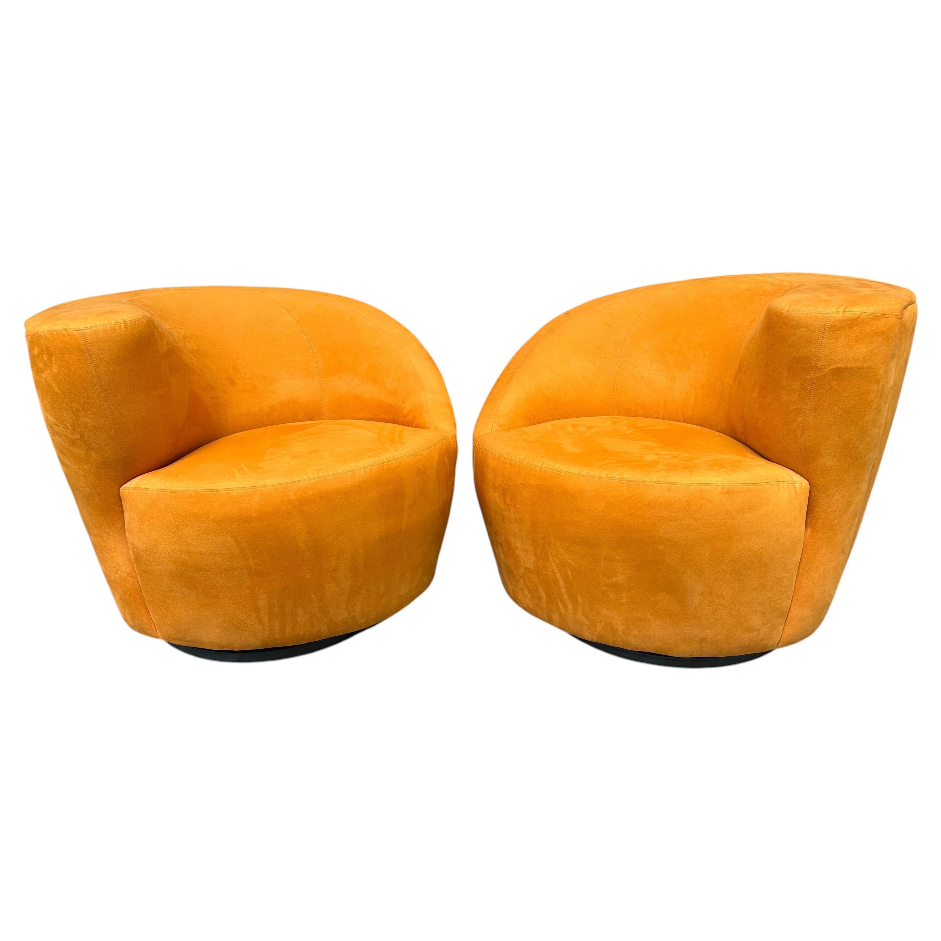 Superbe paire de fauteuils Directional « Nautilus » de Vladimir Kagan, style Mid-Century en vente