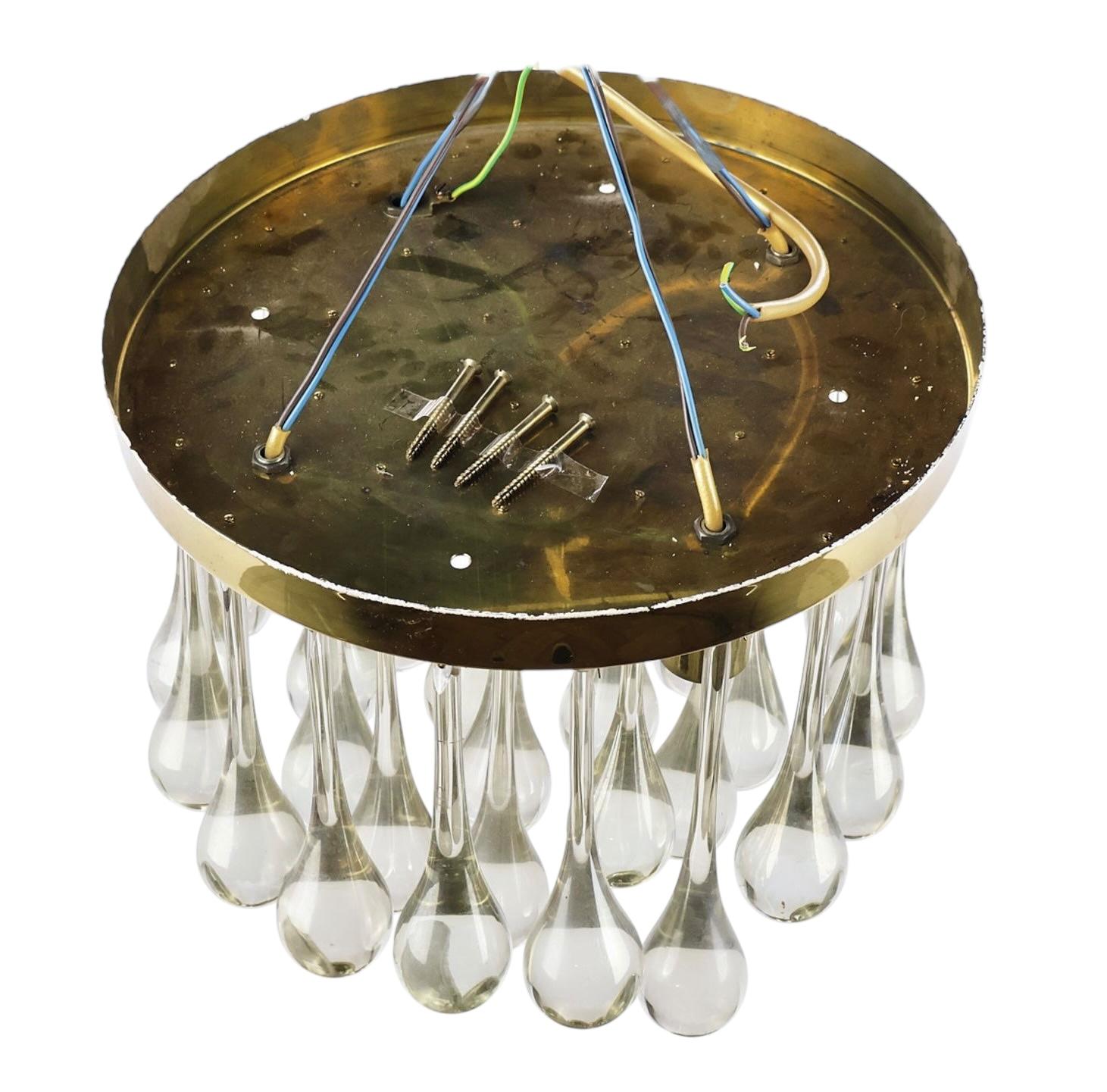 Precioso empotrable de cristal de Murano con forma de lágrima Palwa Siglo Medio Alemán Años 60 en venta 10