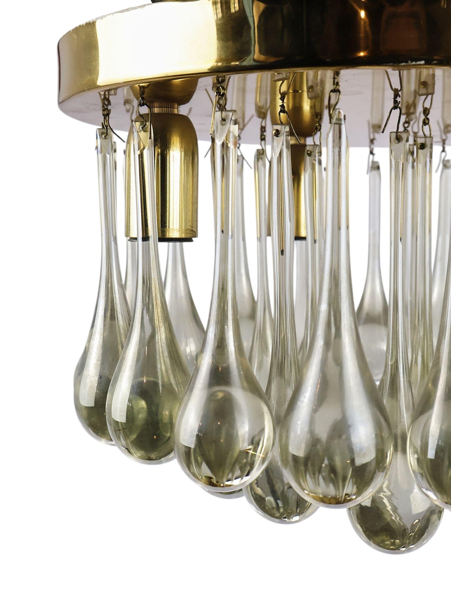 Precioso empotrable de cristal de Murano con forma de lágrima Palwa Siglo Medio Alemán Años 60 Regencia de Hollywood en venta