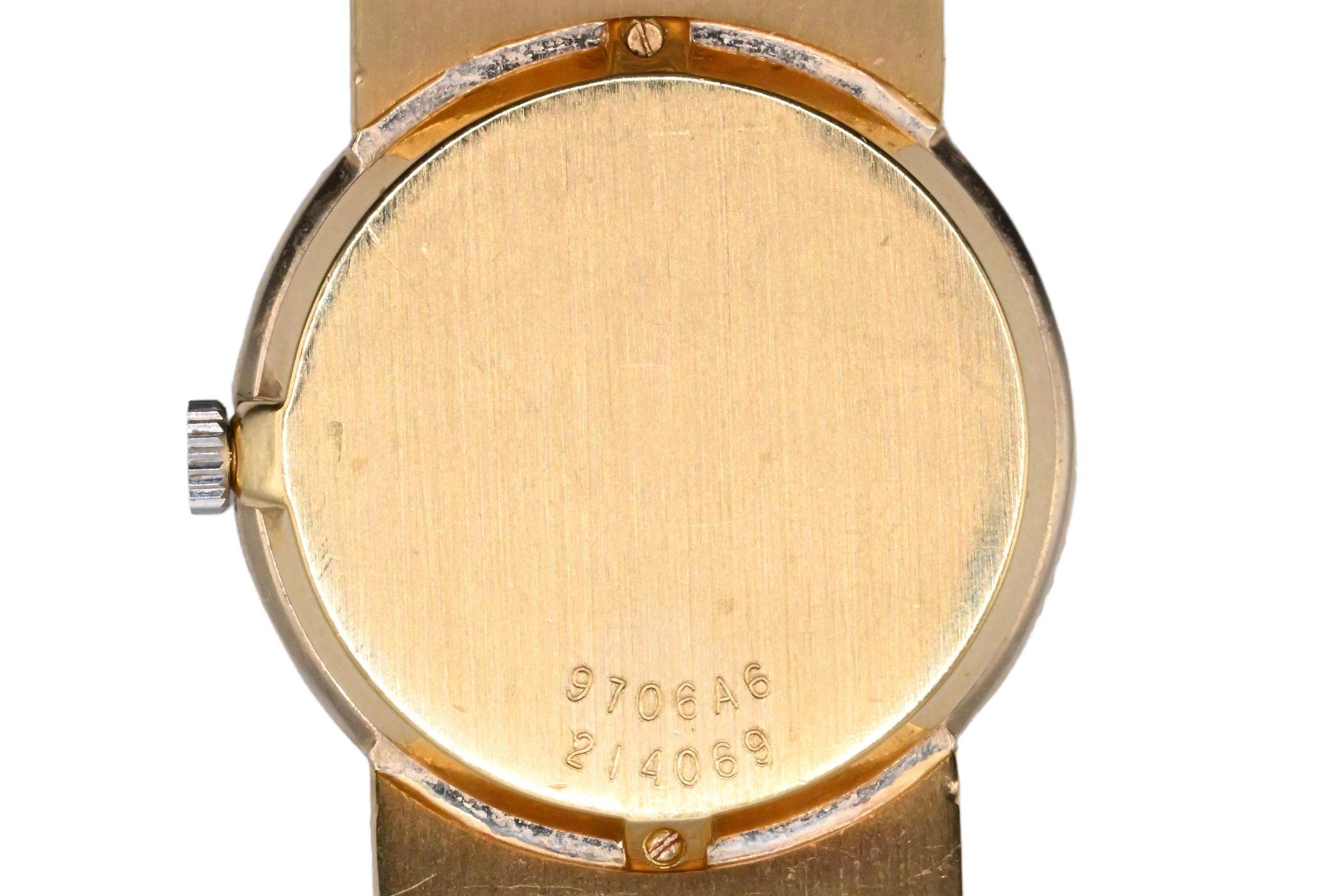 Gorgeous Piaget Yellow Gold Diamond and Jade Dial Ladies Wrist Watch 5