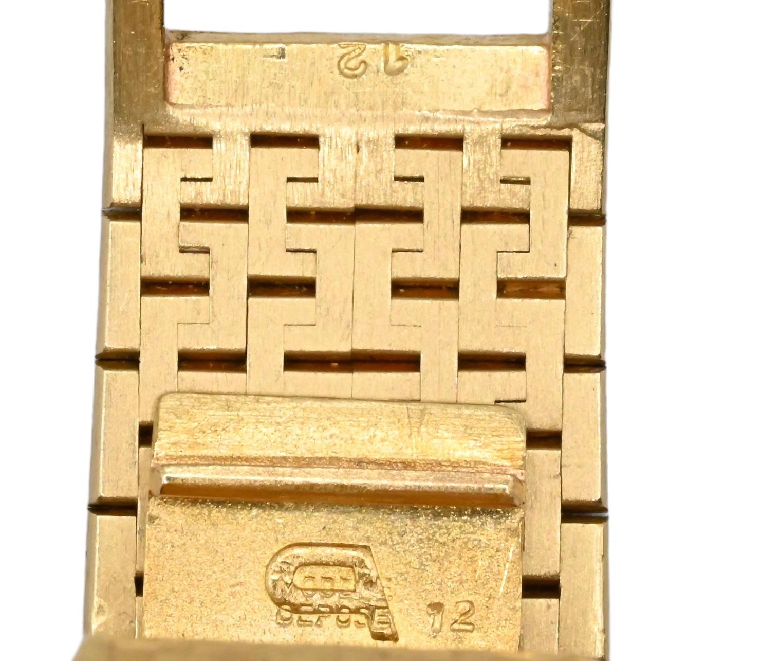 Gorgeous Piaget Yellow Gold Diamond and Jade Dial Ladies Wrist Watch 3