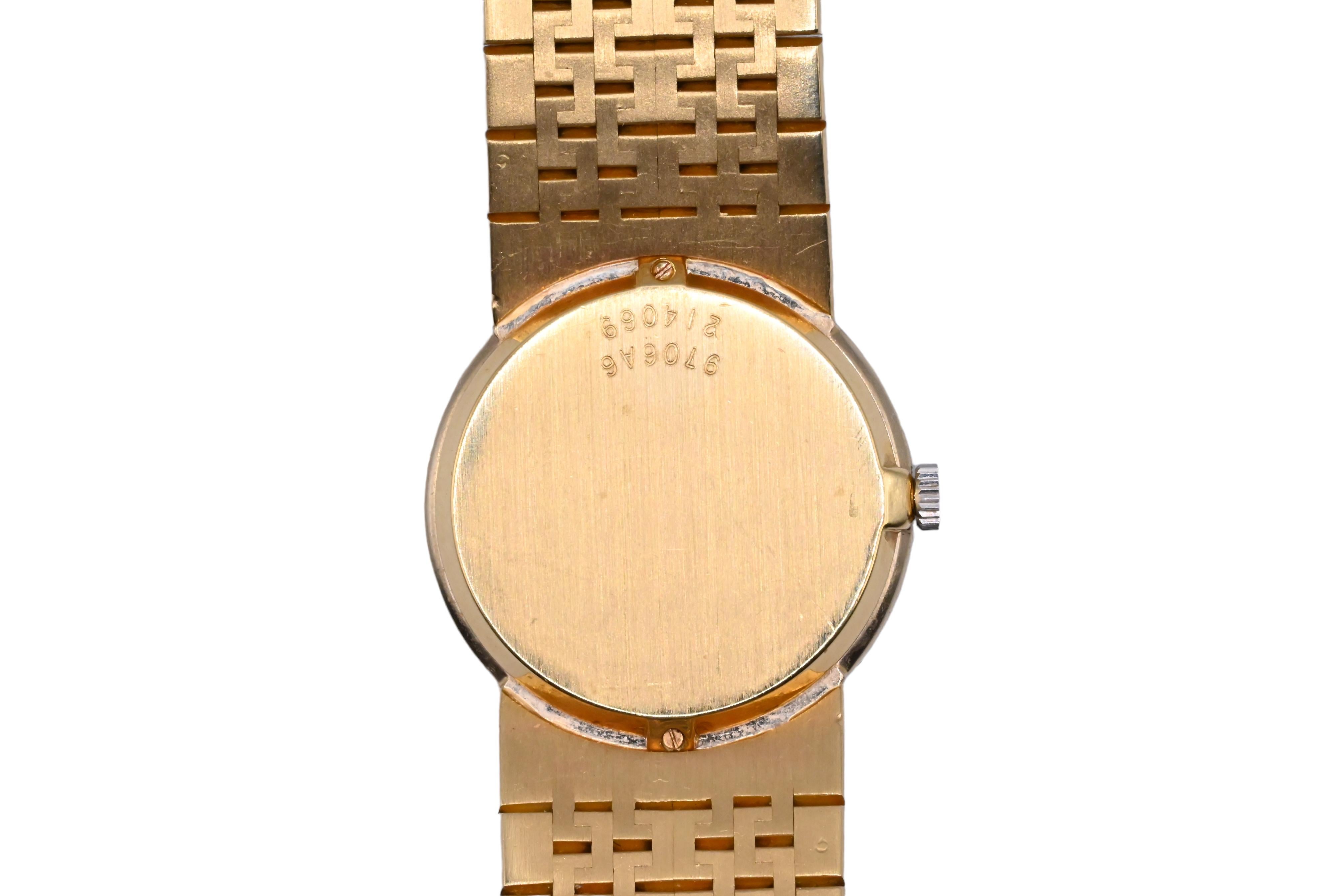 Gorgeous Piaget Yellow Gold Diamond and Jade Dial Ladies Wrist Watch 5