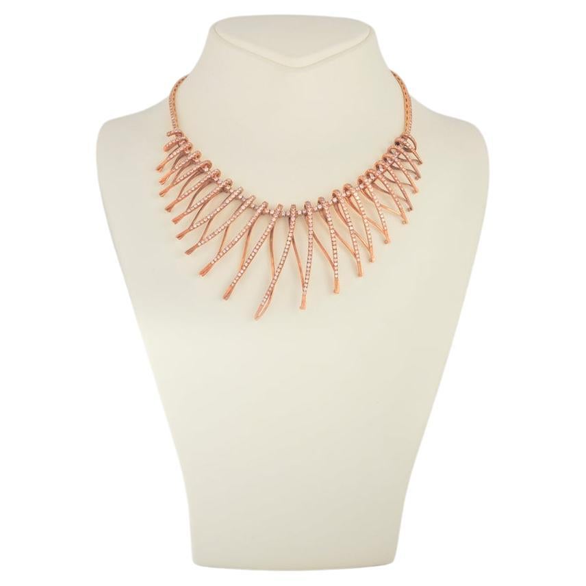 Gorgeous Pink Gold & Diamond Necklace