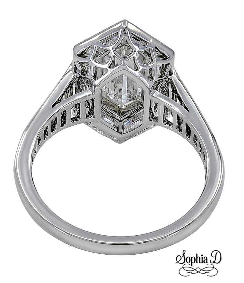 Art Deco Gorgeous Platinum 1.12 Carat Diamond Ring