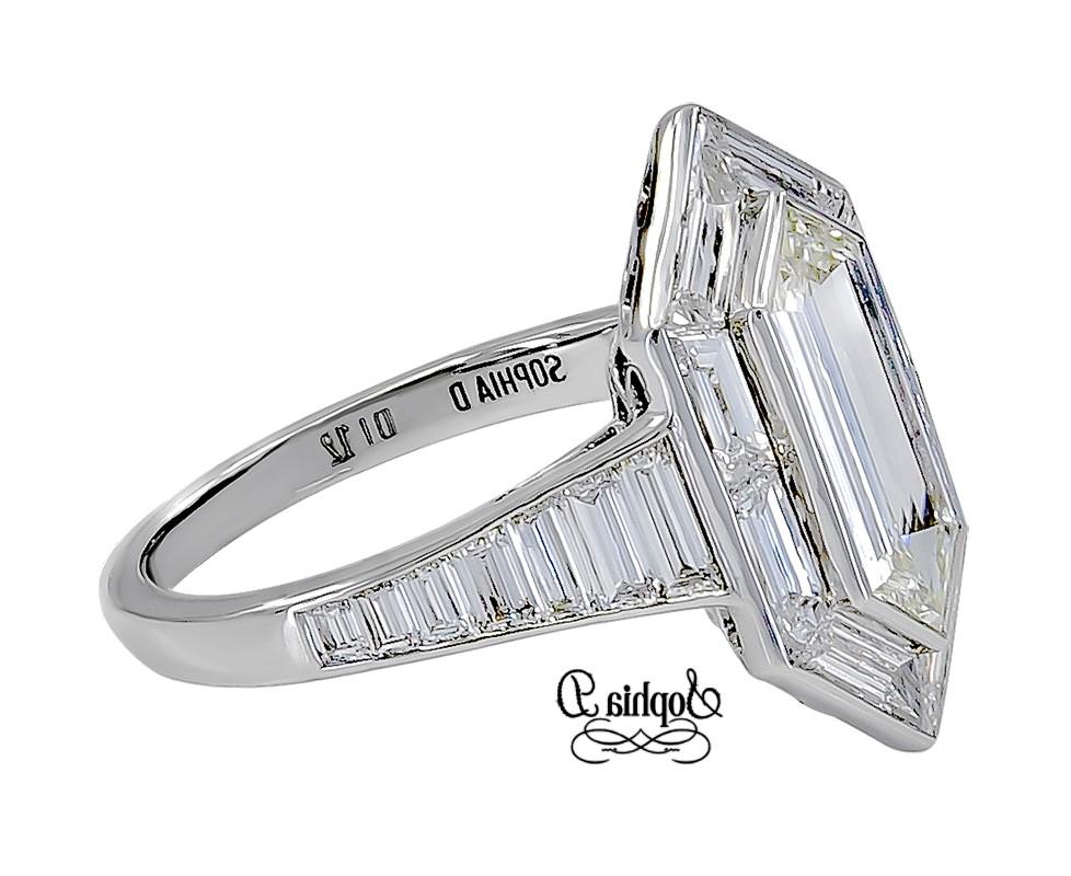 Baguette Cut Gorgeous Platinum 1.12 Carat Diamond Ring