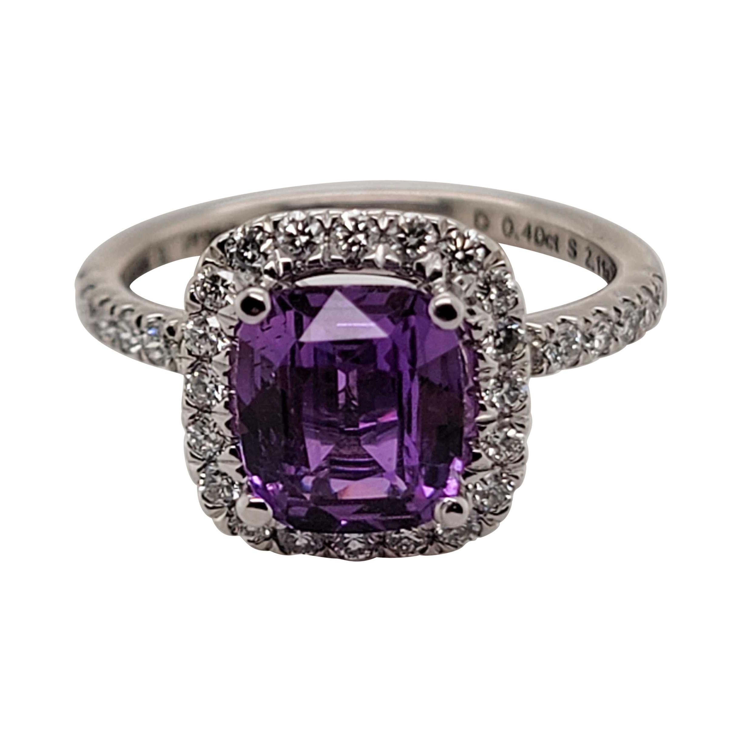 Gorgeous Platinum 2.11 Carat Pink Sapphire Ring