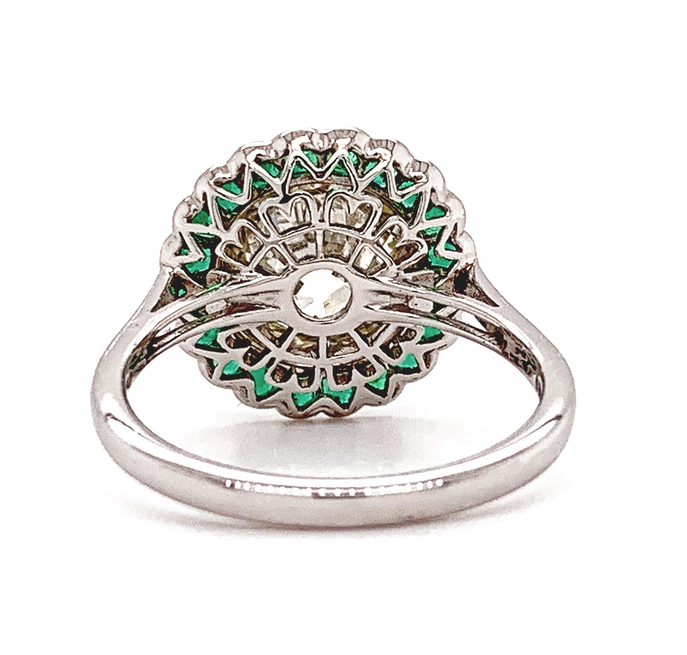 For Sale:  Sophia D, GIA Certified 2.54 Carat Diamond and Emerald Ring 4