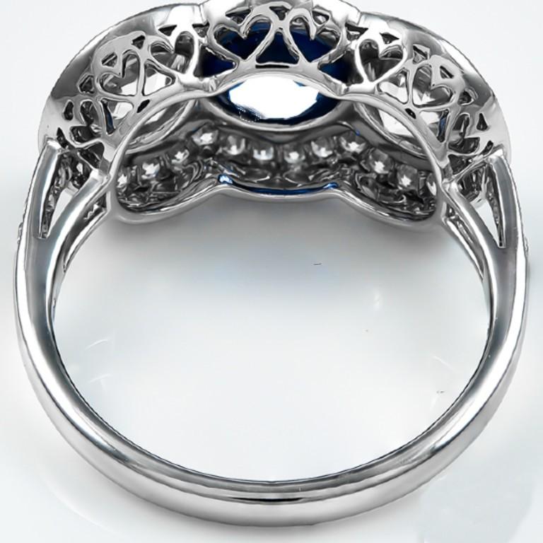 Round Cut Sophia D, 3.27 Carat Three-Stone Diamond Platinum Ring For Sale