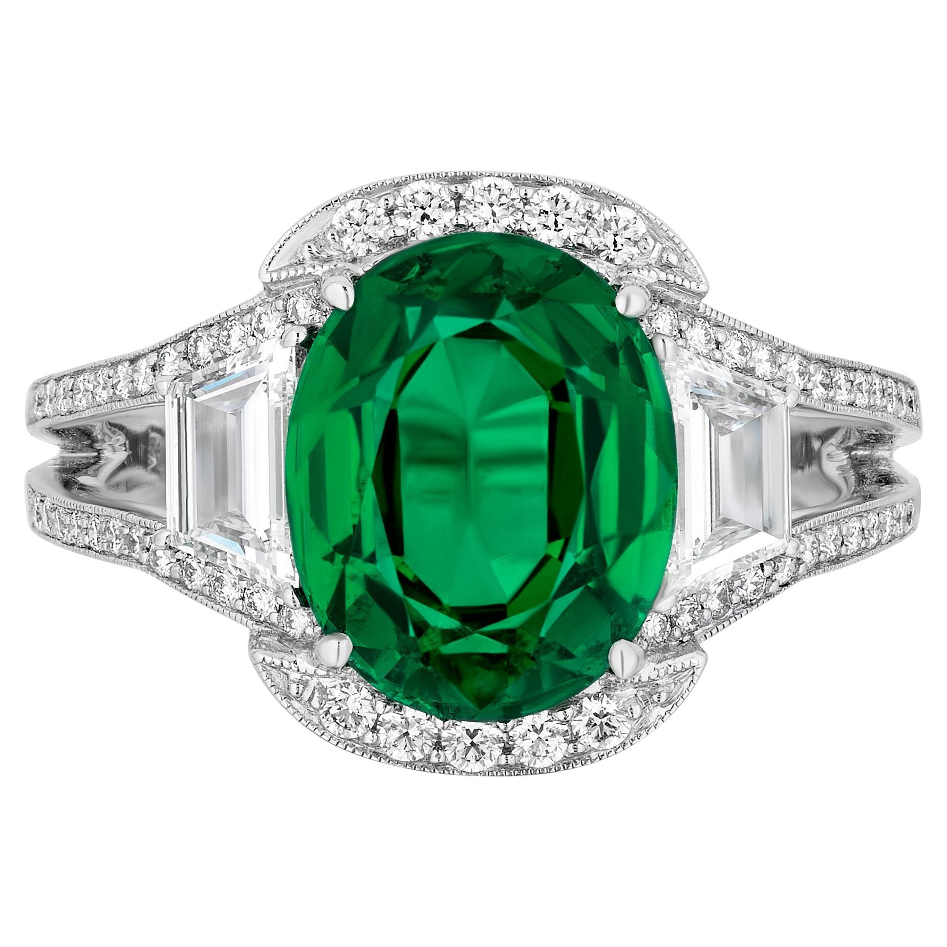 Sophia D. 3.69 Carat Emerald Ring