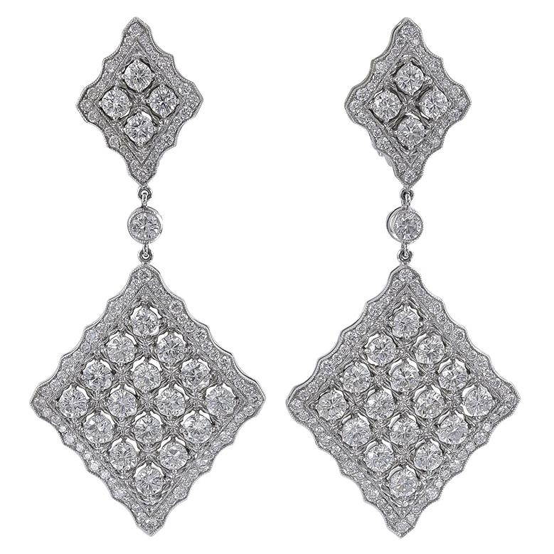 Sophia D 7.57 All Diamond Platinum Earrings