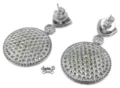 Gorgeous Platinum 9.41 Carat Yellow Diamond Earrings