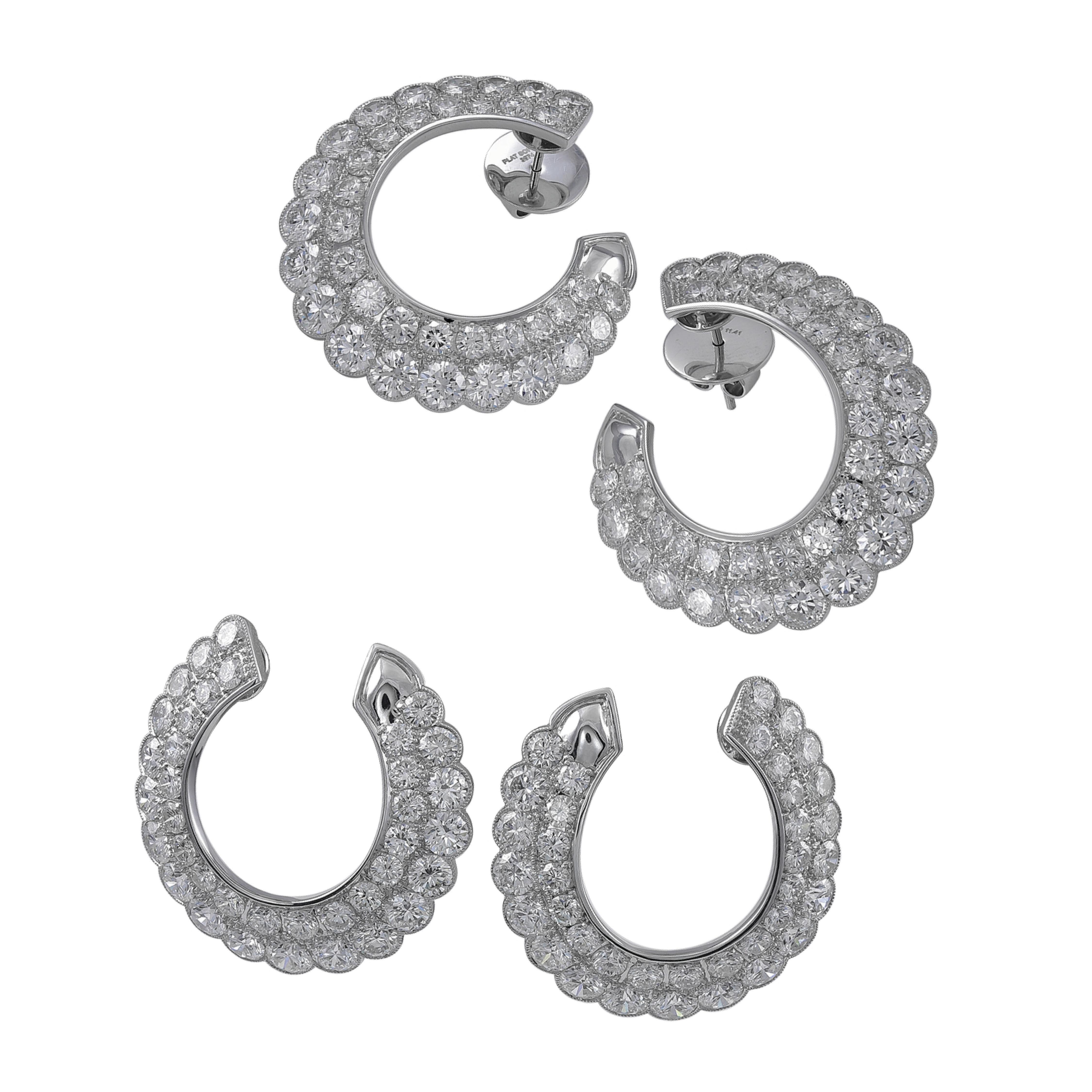 Sophia D. 11.21 Carat Diamond Platinum Earrings In New Condition For Sale In New York, NY