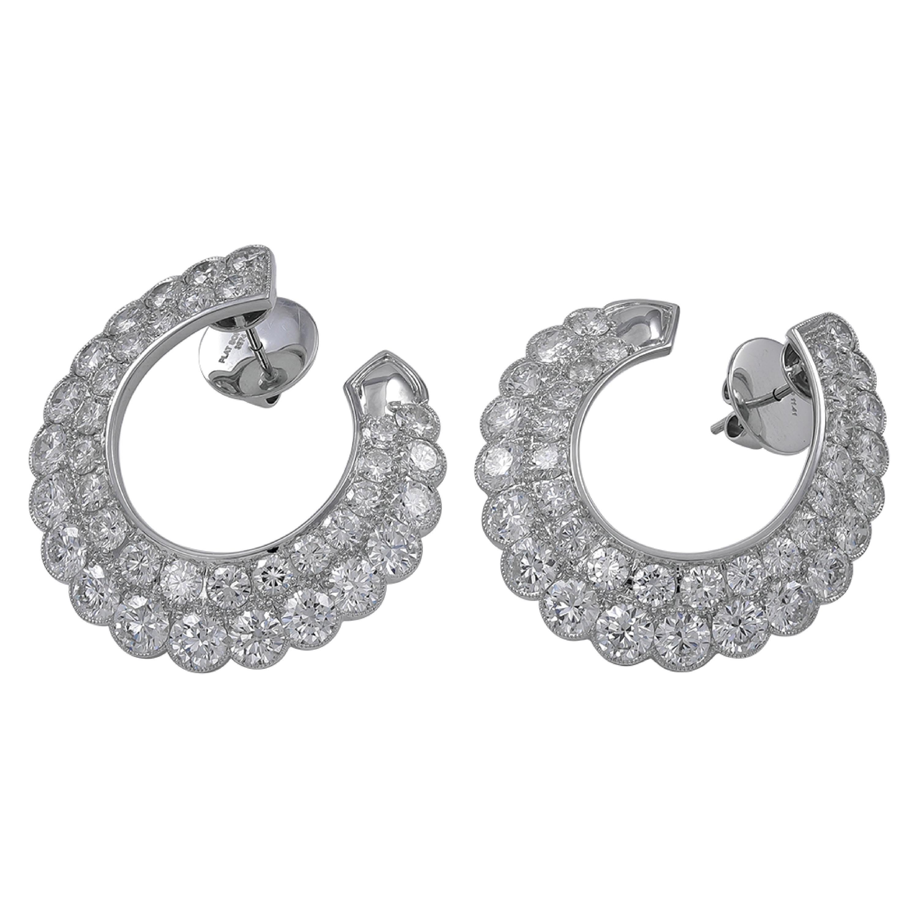 Sophia D. 11.21 Carat Diamond Platinum Earrings For Sale