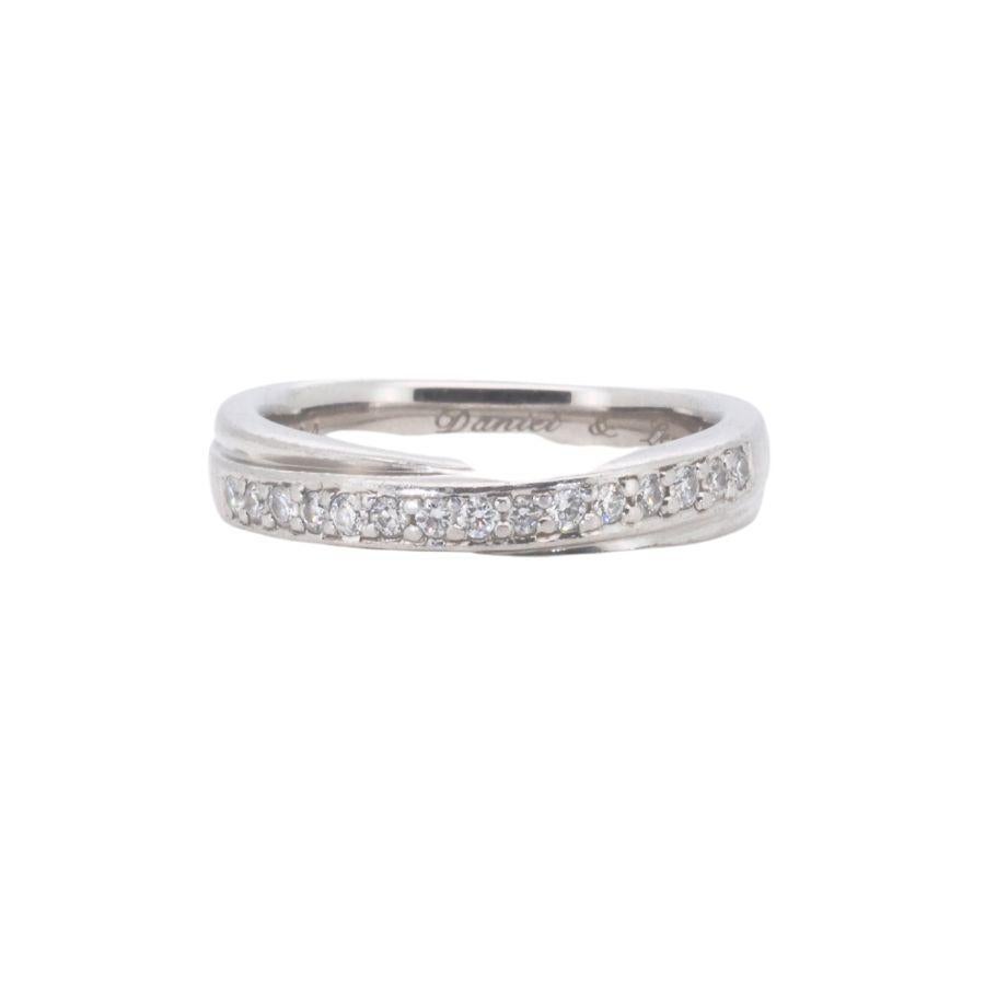A beautiful pave band ring with a dazzling 0.14 carat round brilliant diamonds. The jewelry is made of platinum with a high quality polish. It comes with a fancy jewelry box.

15 diamonds main stones total of: 0.14 carat
cut: round brilliant
color:
