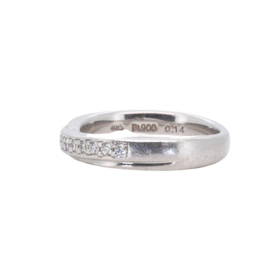 Women's Gorgeous Platinum Pave Band Ring with 0.14 Carat of Natural Diamonds For Sale
