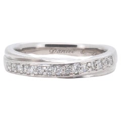 Gorgeous Platinum Pave Band Ring with 0.14 Carat of Natural Diamonds