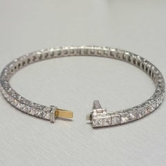 Gorgeous Platinum Square 11.35 Carat Diamond Bracelet
