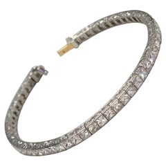 Gorgeous Platinum Square 11.35 Carat Diamond Bracelet