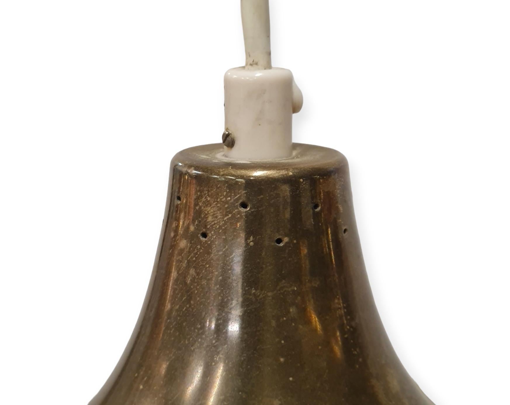 Splendida lampada da soffitto PSO di metà secolo modello 468010 in ottone traforato, anni '50 in vendita 5