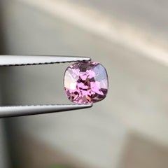 1.40 Carat Natural Loose Purplish Pink Burmese Spinel Stone Cushion Cut