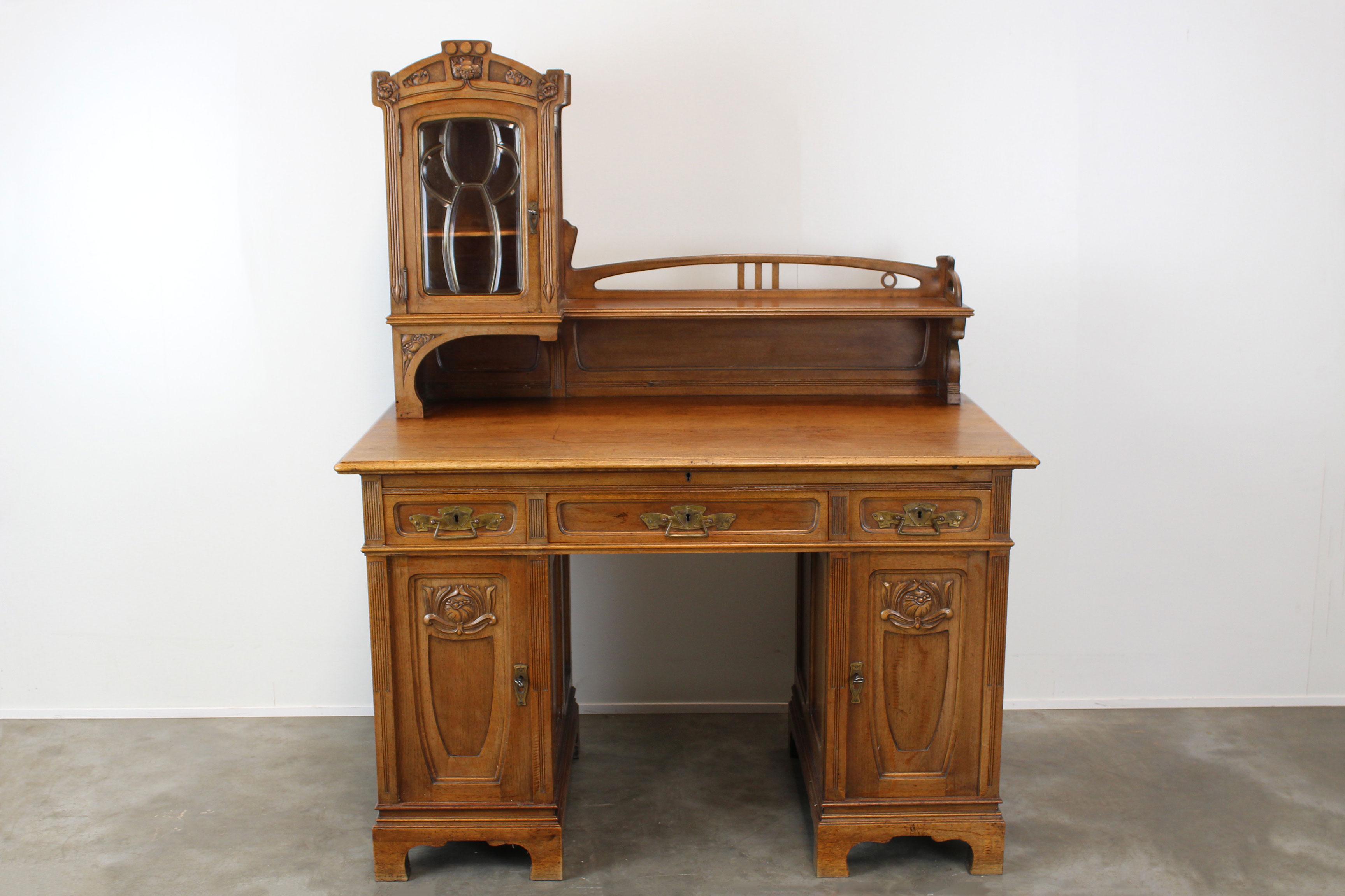 Gorgeous Rare Antique Jugendstil Art Nouveau Writing Desk, 1890 1