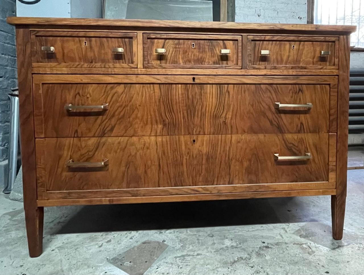 Directoire Gorgeous, rare French Olivewood commode  For Sale