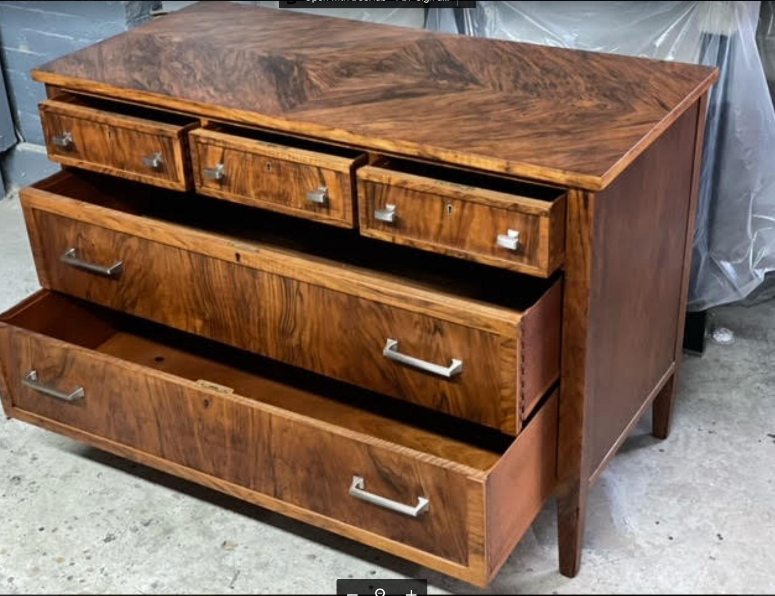 Mid-20th Century Gorgeous, rare French Olivewood commode  For Sale