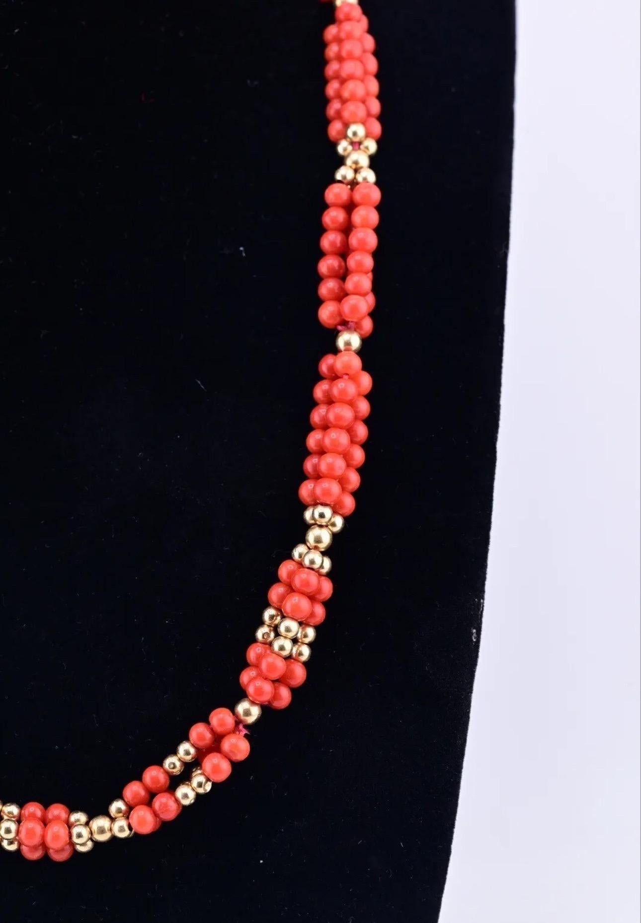 Round Cut Gorgeous Red Blood Coral Necklace With Natural Non Treated Coral For Sale