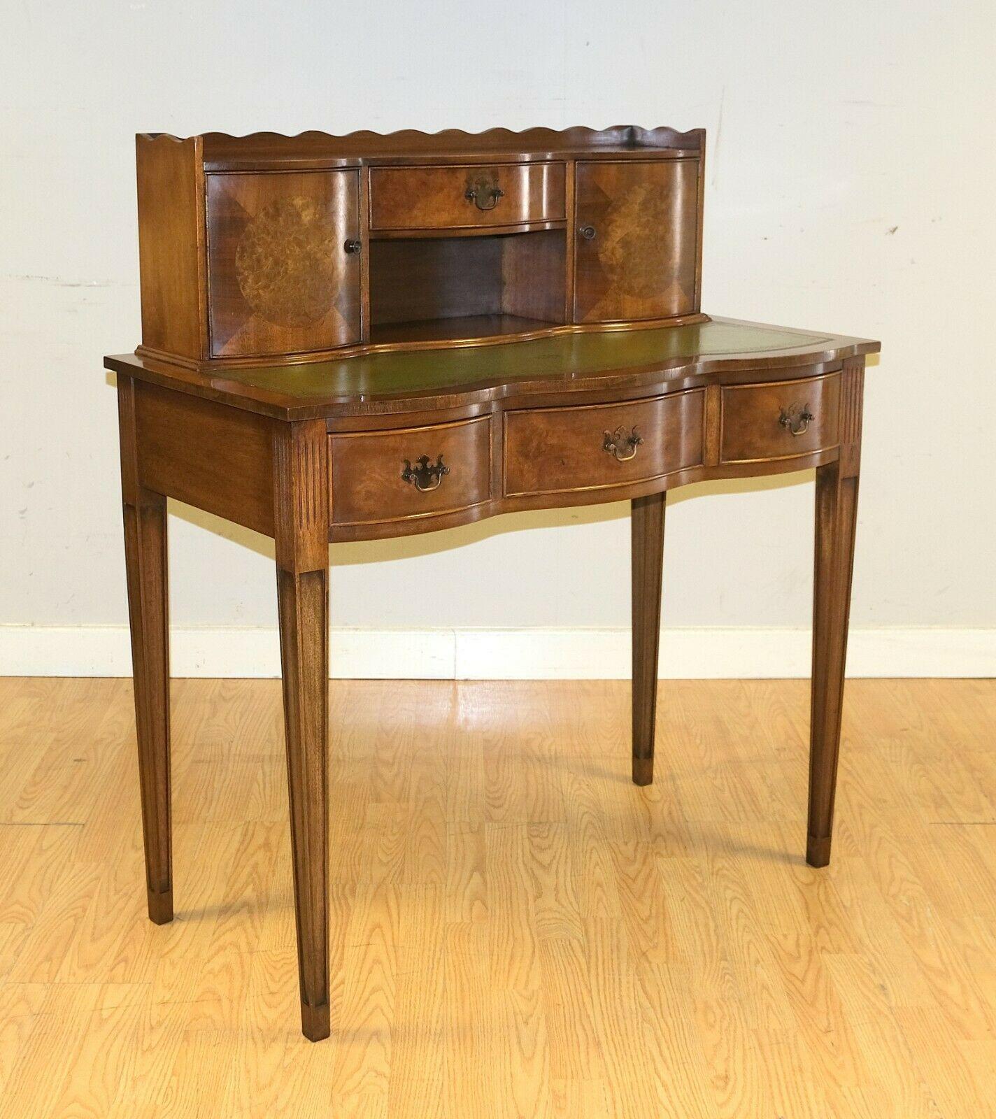 Gorgeous Reprodux Bevan Funnell Light Hardwood Ladies Writing Desk Leather Top 4