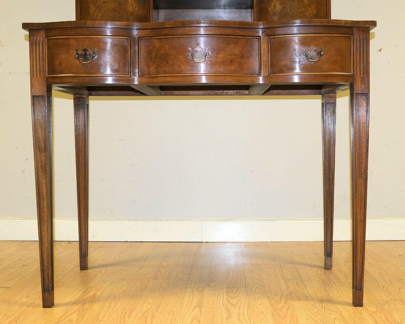 20th Century Gorgeous Reprodux Bevan Funnell Light Hardwood Ladies Writing Desk Leather Top
