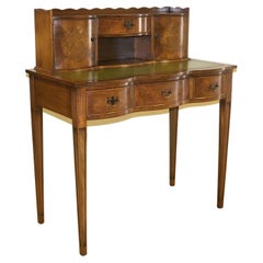 Gorgeous Reprodux Bevan Funnell Light Hardwood Ladies Writing Desk Leather Top